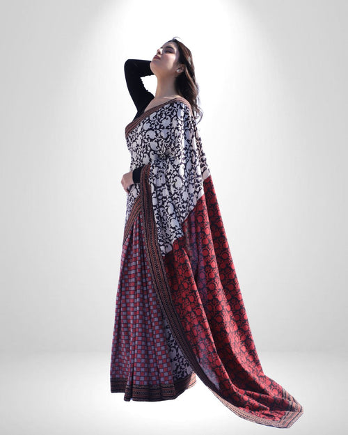 Bagh Print Saree | Traditional Handcrafted Ethnic Saree