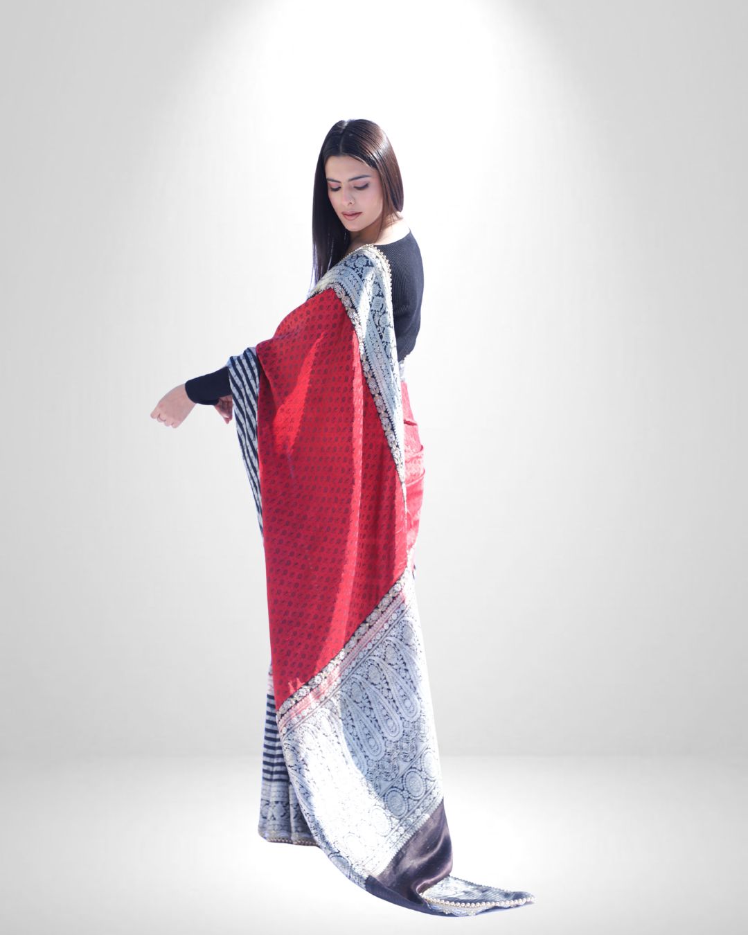 Pure Banarasi Saree with Heavy Handwork Border