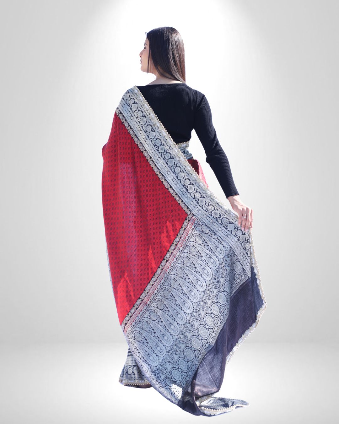 Pure Banarasi Saree with Heavy Handwork Border