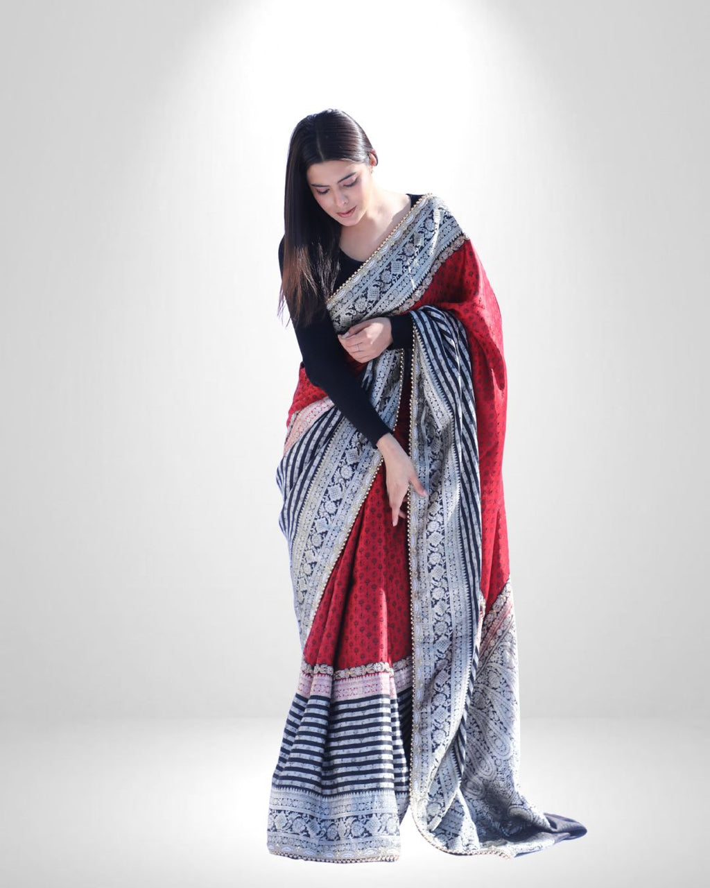 Pure Banarasi Saree with Heavy Handwork Border