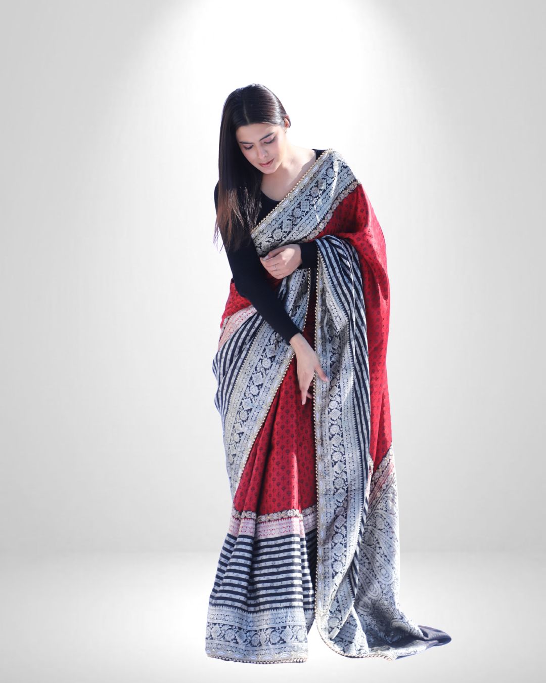 Pure Banarasi Saree with Heavy Handwork Border