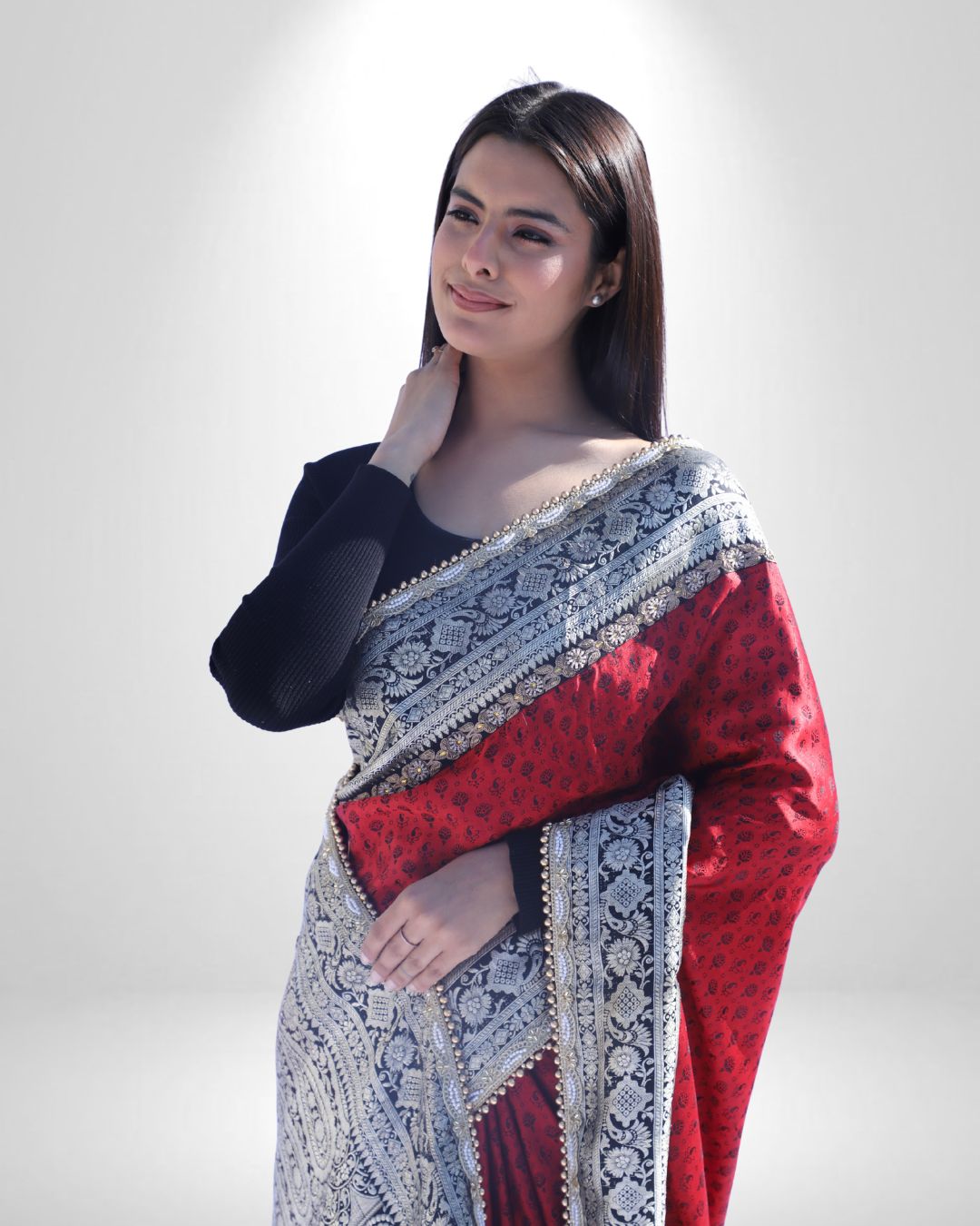 Pure Banarasi Saree with Heavy Handwork Border